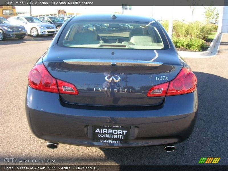 Blue Slate Metallic / Stone 2009 Infiniti G 37 x Sedan