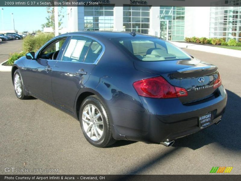 Blue Slate Metallic / Stone 2009 Infiniti G 37 x Sedan