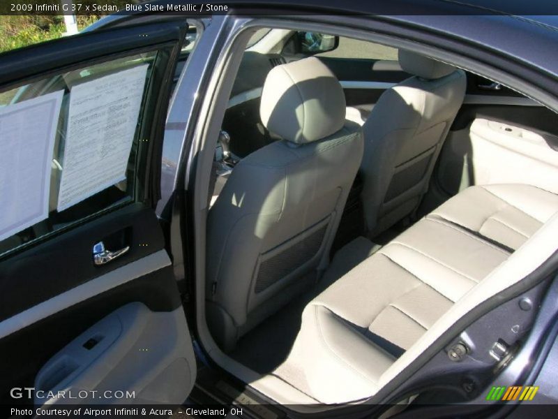 Blue Slate Metallic / Stone 2009 Infiniti G 37 x Sedan