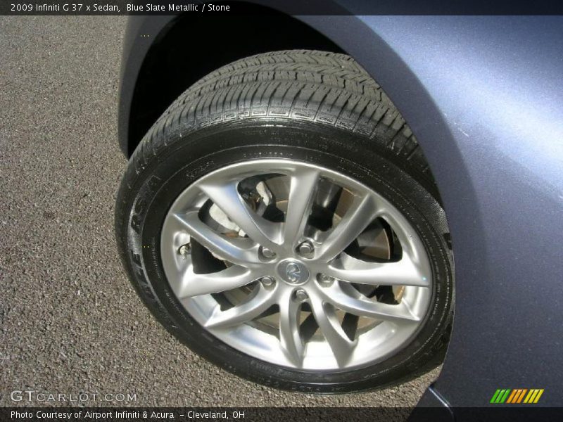 Blue Slate Metallic / Stone 2009 Infiniti G 37 x Sedan