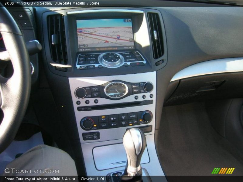 Blue Slate Metallic / Stone 2009 Infiniti G 37 x Sedan