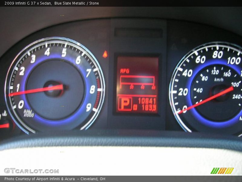 Blue Slate Metallic / Stone 2009 Infiniti G 37 x Sedan