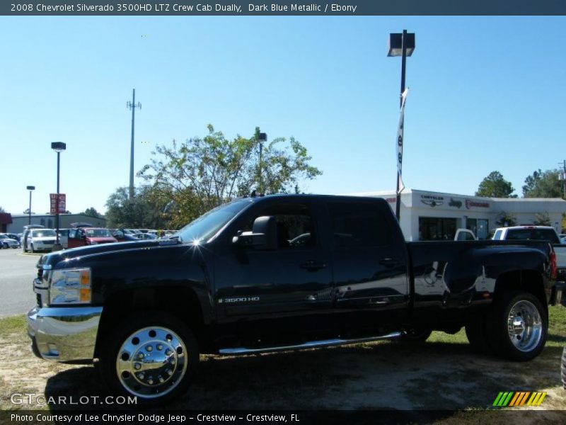 Dark Blue Metallic / Ebony 2008 Chevrolet Silverado 3500HD LTZ Crew Cab Dually