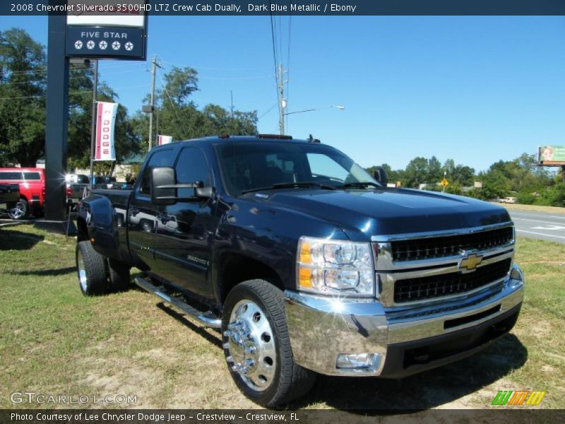 Dark Blue Metallic / Ebony 2008 Chevrolet Silverado 3500HD LTZ Crew Cab Dually