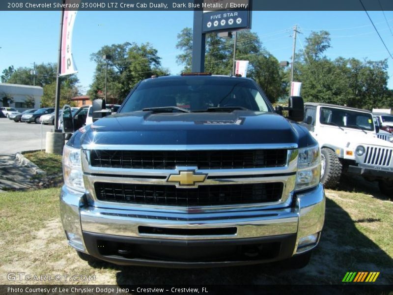 Dark Blue Metallic / Ebony 2008 Chevrolet Silverado 3500HD LTZ Crew Cab Dually