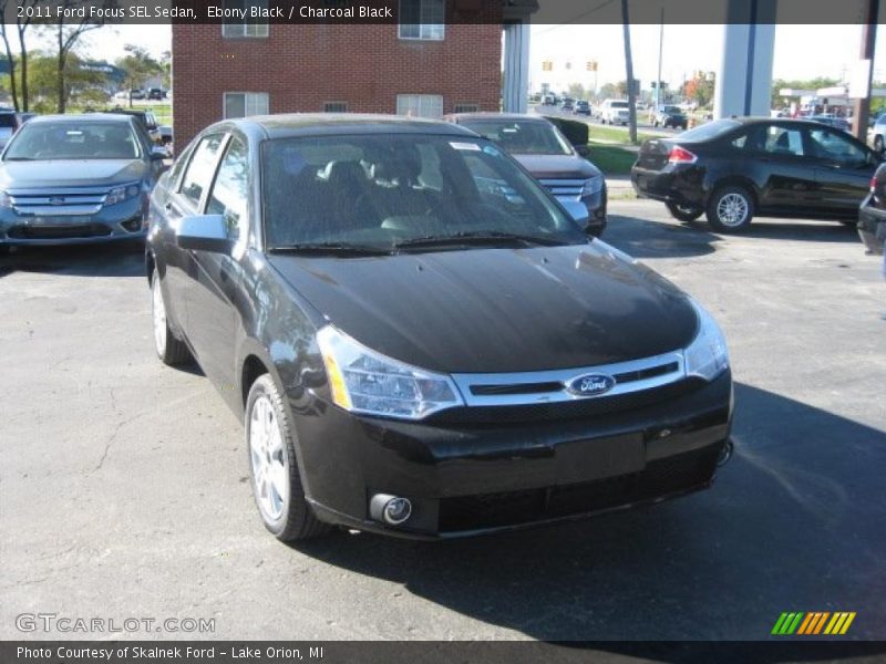 Ebony Black / Charcoal Black 2011 Ford Focus SEL Sedan