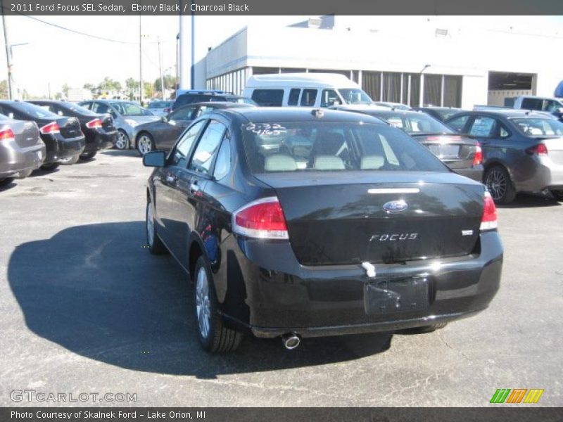 Ebony Black / Charcoal Black 2011 Ford Focus SEL Sedan