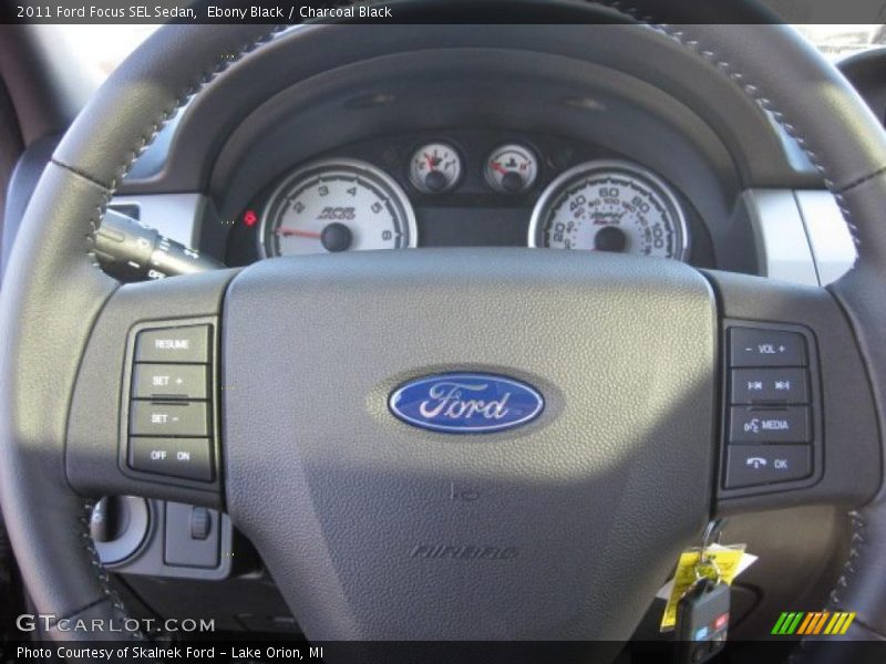 Ebony Black / Charcoal Black 2011 Ford Focus SEL Sedan