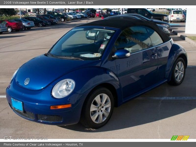 Laser Blue / Black 2008 Volkswagen New Beetle S Convertible