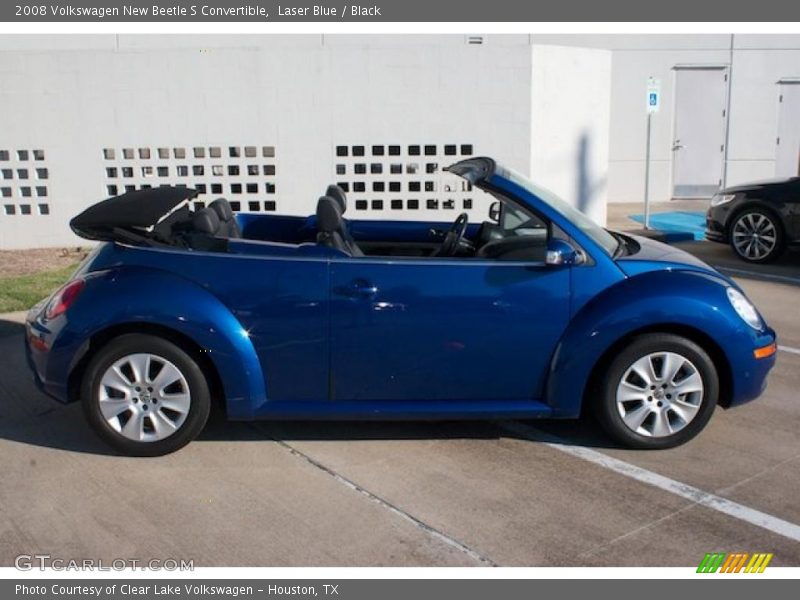 Laser Blue / Black 2008 Volkswagen New Beetle S Convertible