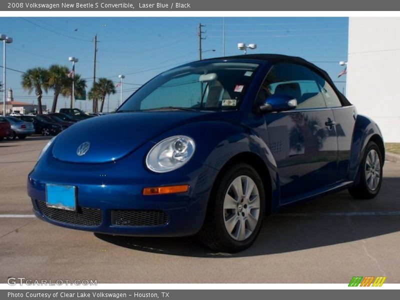 Laser Blue / Black 2008 Volkswagen New Beetle S Convertible