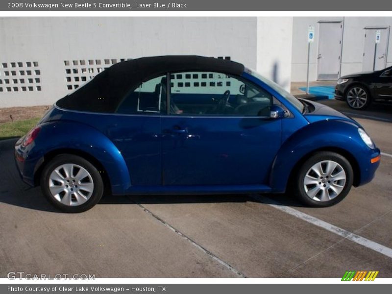Laser Blue / Black 2008 Volkswagen New Beetle S Convertible