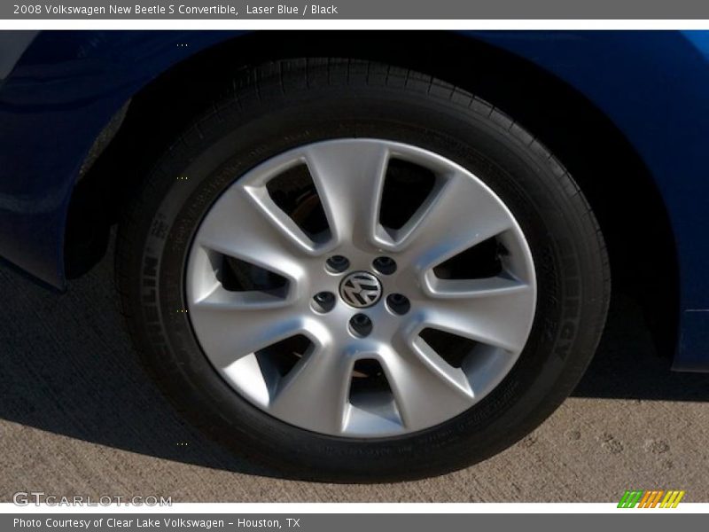 Laser Blue / Black 2008 Volkswagen New Beetle S Convertible