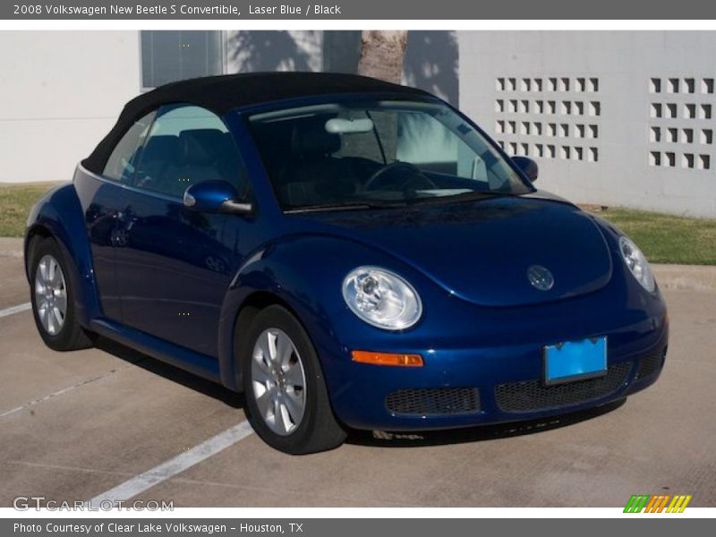 Laser Blue / Black 2008 Volkswagen New Beetle S Convertible