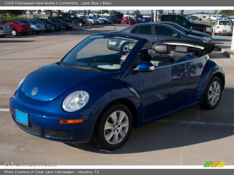 Laser Blue / Black 2008 Volkswagen New Beetle S Convertible