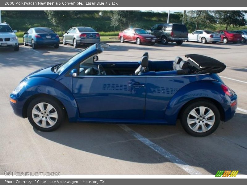 Laser Blue / Black 2008 Volkswagen New Beetle S Convertible