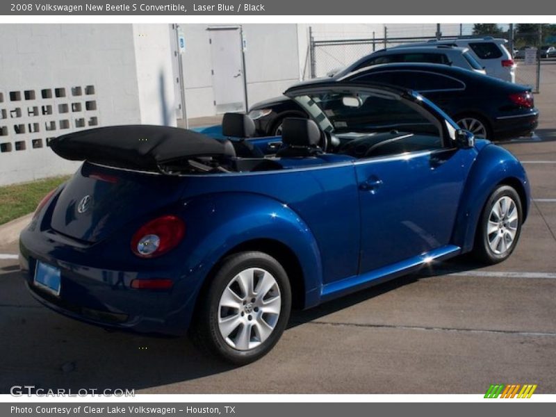 Laser Blue / Black 2008 Volkswagen New Beetle S Convertible