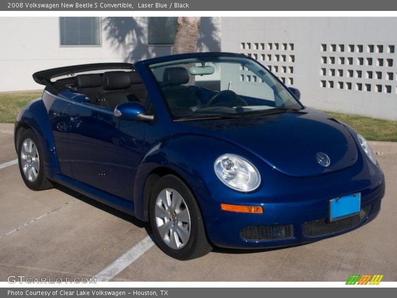 Laser Blue / Black 2008 Volkswagen New Beetle S Convertible