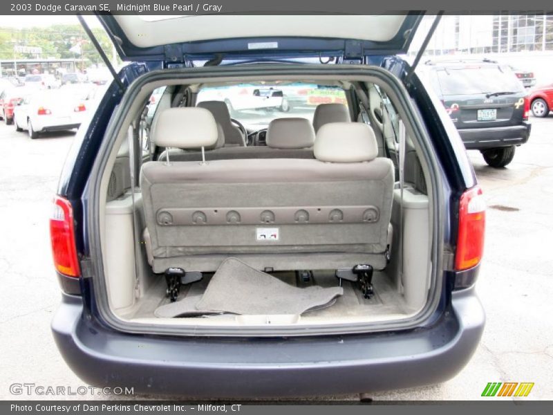 Midnight Blue Pearl / Gray 2003 Dodge Caravan SE