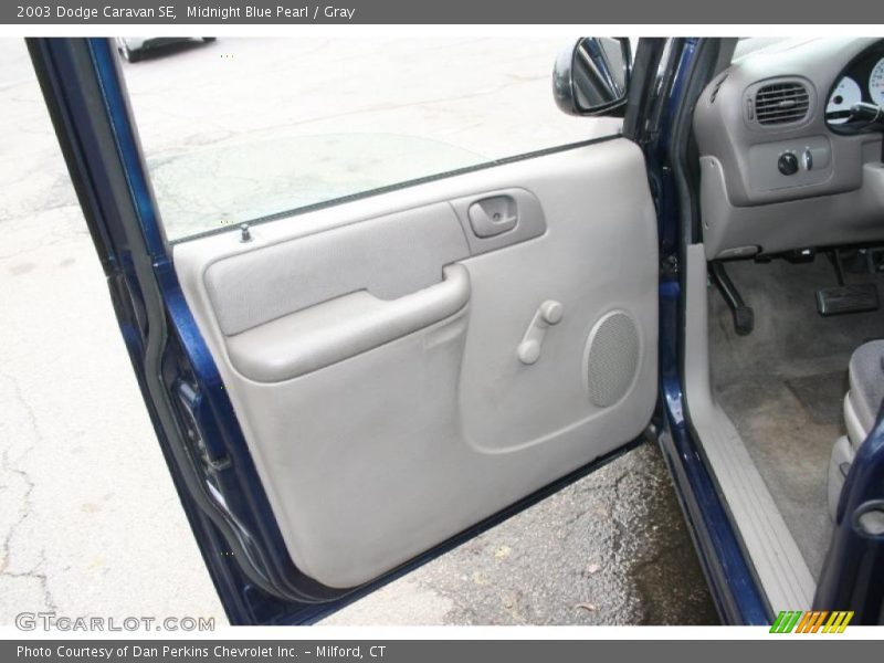 Midnight Blue Pearl / Gray 2003 Dodge Caravan SE