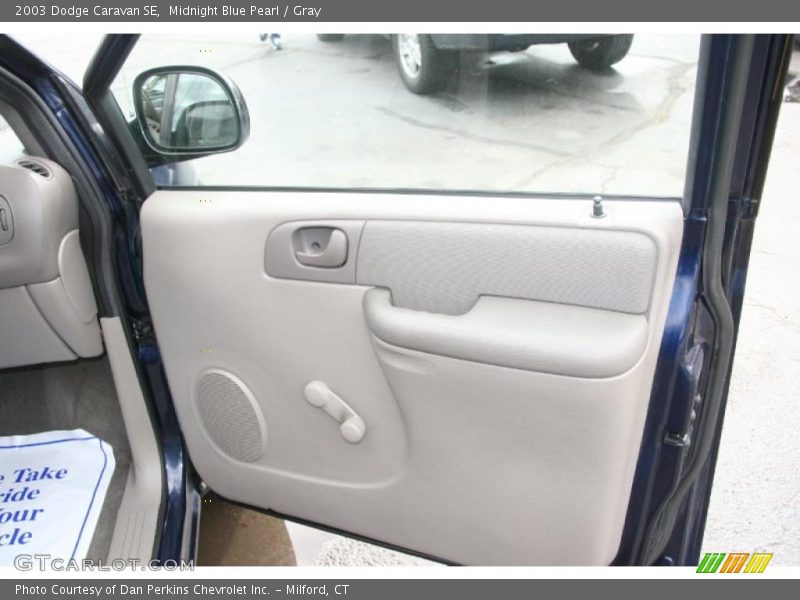 Midnight Blue Pearl / Gray 2003 Dodge Caravan SE