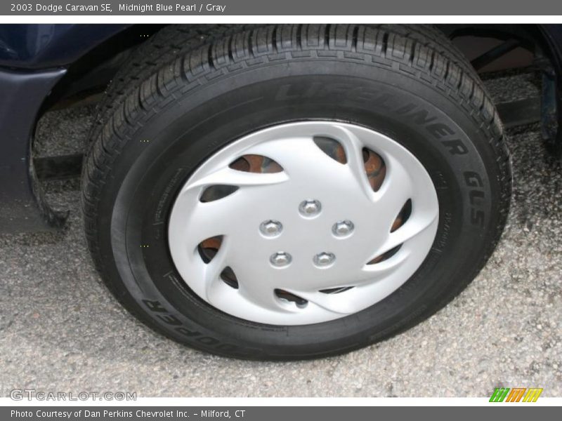 Midnight Blue Pearl / Gray 2003 Dodge Caravan SE