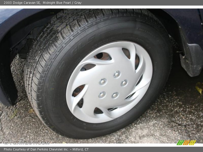 Midnight Blue Pearl / Gray 2003 Dodge Caravan SE