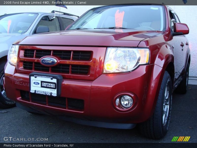 Redfire Metallic / Camel 2008 Ford Escape Limited 4WD