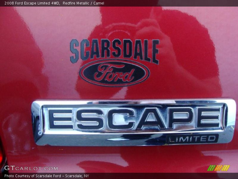 Redfire Metallic / Camel 2008 Ford Escape Limited 4WD