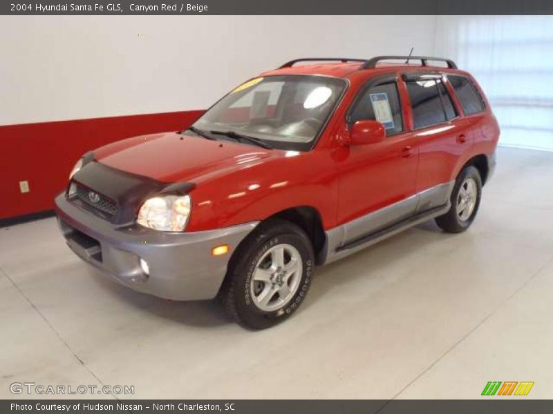 Canyon Red / Beige 2004 Hyundai Santa Fe GLS