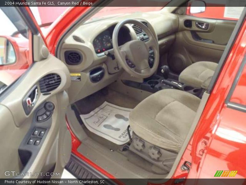 Canyon Red / Beige 2004 Hyundai Santa Fe GLS