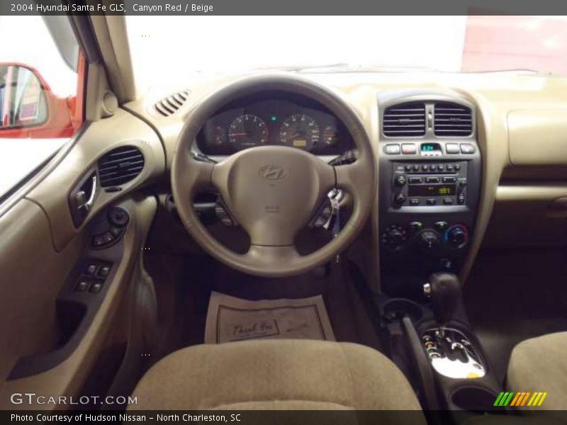 Canyon Red / Beige 2004 Hyundai Santa Fe GLS