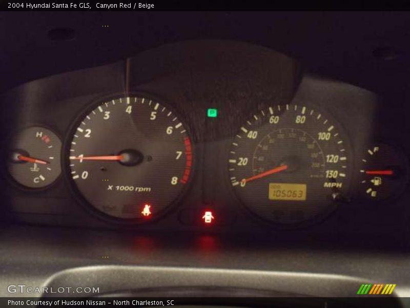 Canyon Red / Beige 2004 Hyundai Santa Fe GLS