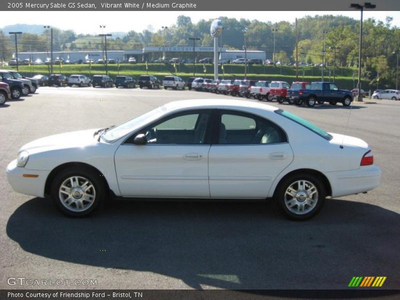 Vibrant White / Medium Graphite 2005 Mercury Sable GS Sedan