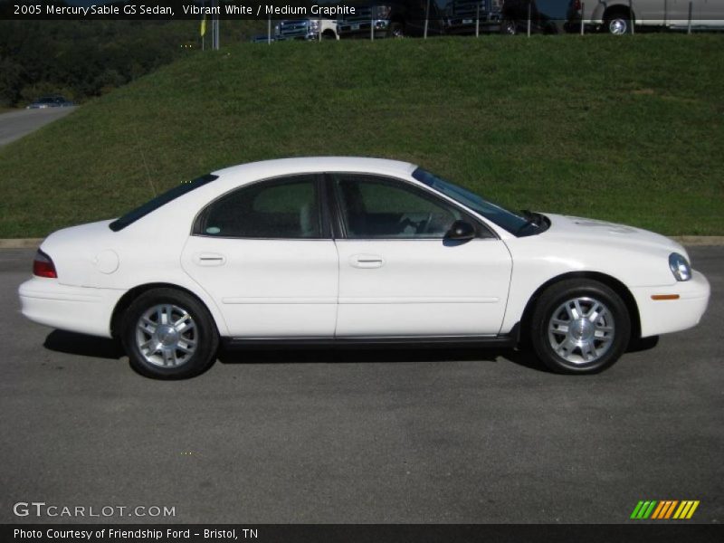 Vibrant White / Medium Graphite 2005 Mercury Sable GS Sedan