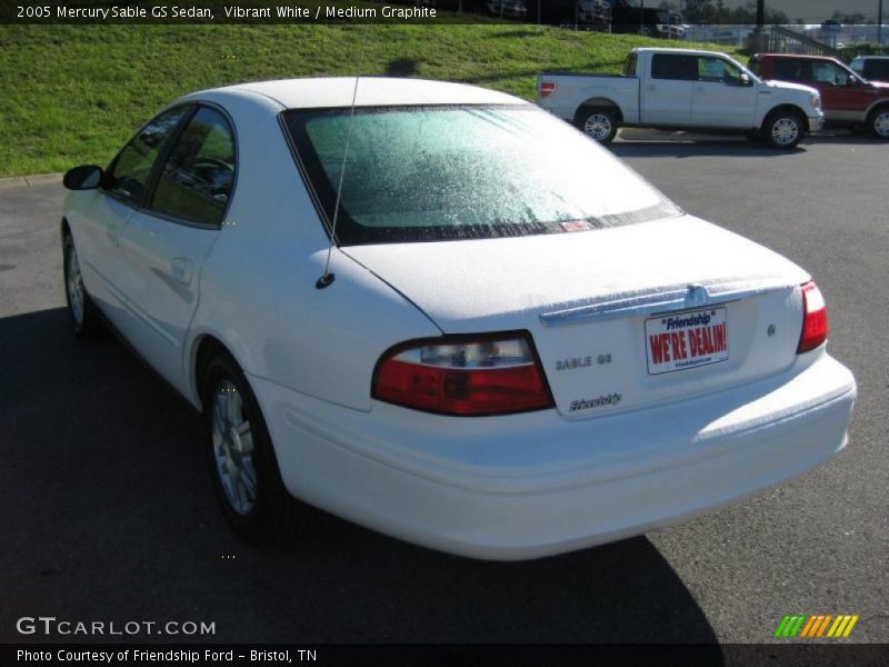 Vibrant White / Medium Graphite 2005 Mercury Sable GS Sedan
