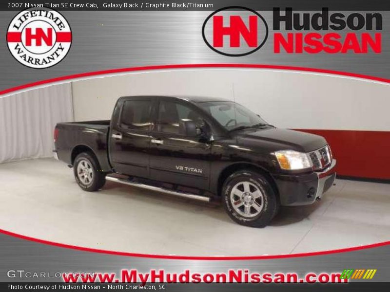 Galaxy Black / Graphite Black/Titanium 2007 Nissan Titan SE Crew Cab