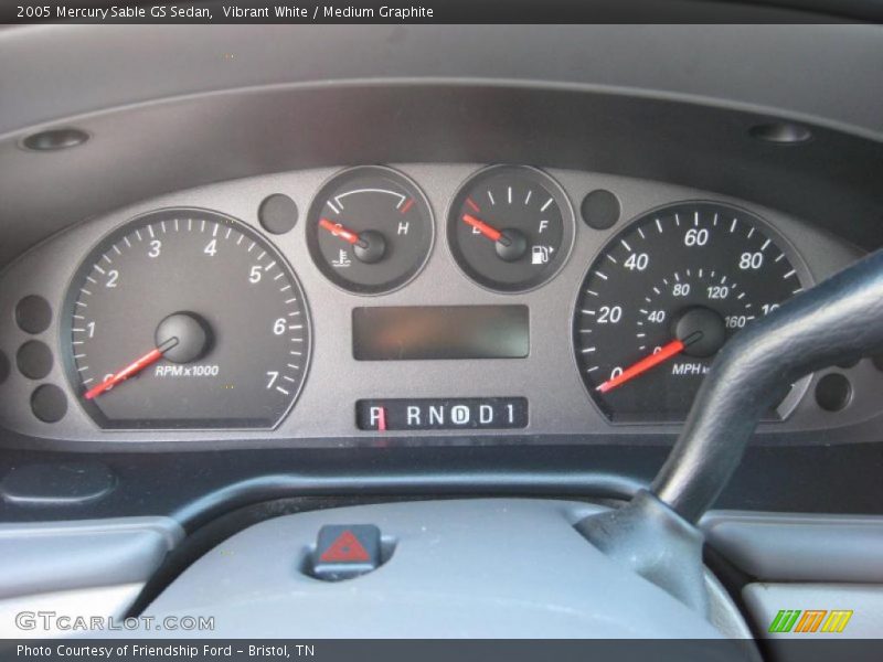 Vibrant White / Medium Graphite 2005 Mercury Sable GS Sedan