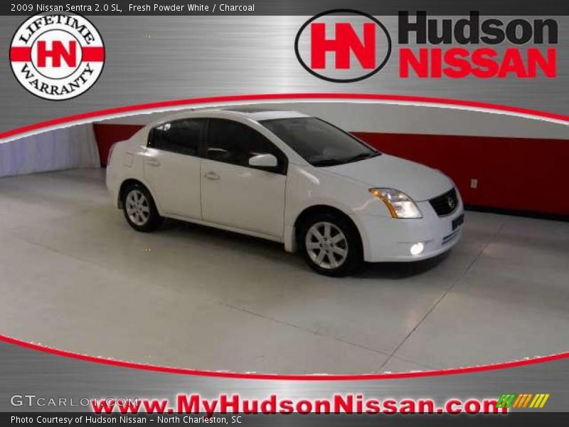 Fresh Powder White / Charcoal 2009 Nissan Sentra 2.0 SL