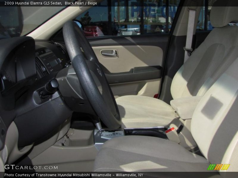 Black Pearl / Beige 2009 Hyundai Elantra GLS Sedan