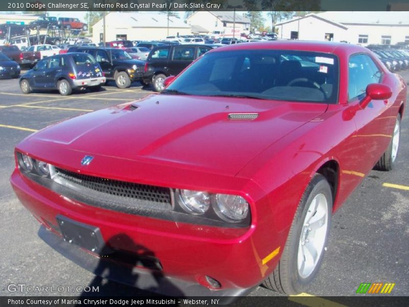 Inferno Red Crystal Pearl / Dark Slate Gray 2010 Dodge Challenger SE