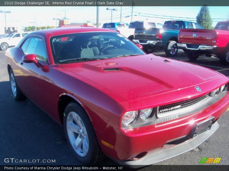 Inferno Red Crystal Pearl / Dark Slate Gray 2010 Dodge Challenger SE