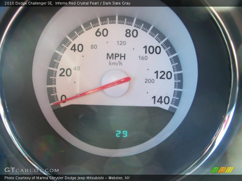 Inferno Red Crystal Pearl / Dark Slate Gray 2010 Dodge Challenger SE