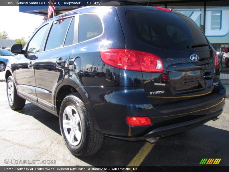 Deepwater Blue / Gray 2009 Hyundai Santa Fe GLS 4WD