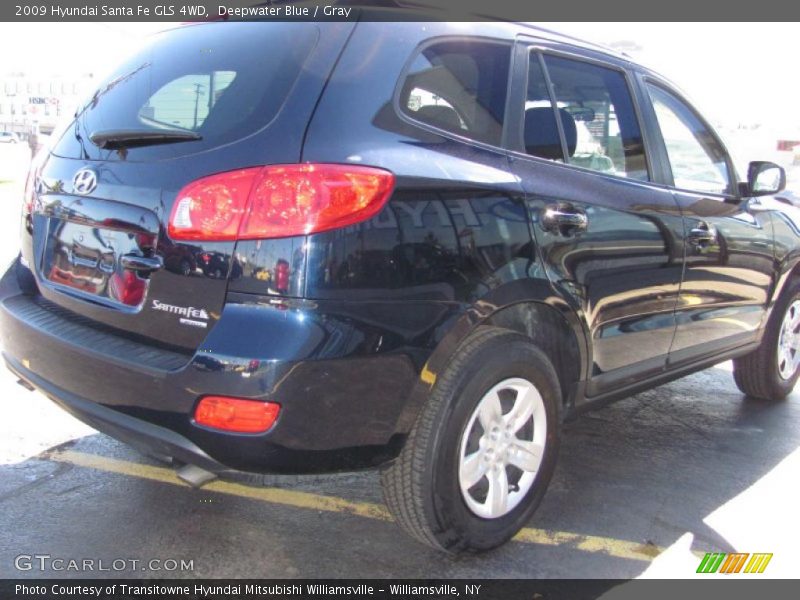 Deepwater Blue / Gray 2009 Hyundai Santa Fe GLS 4WD
