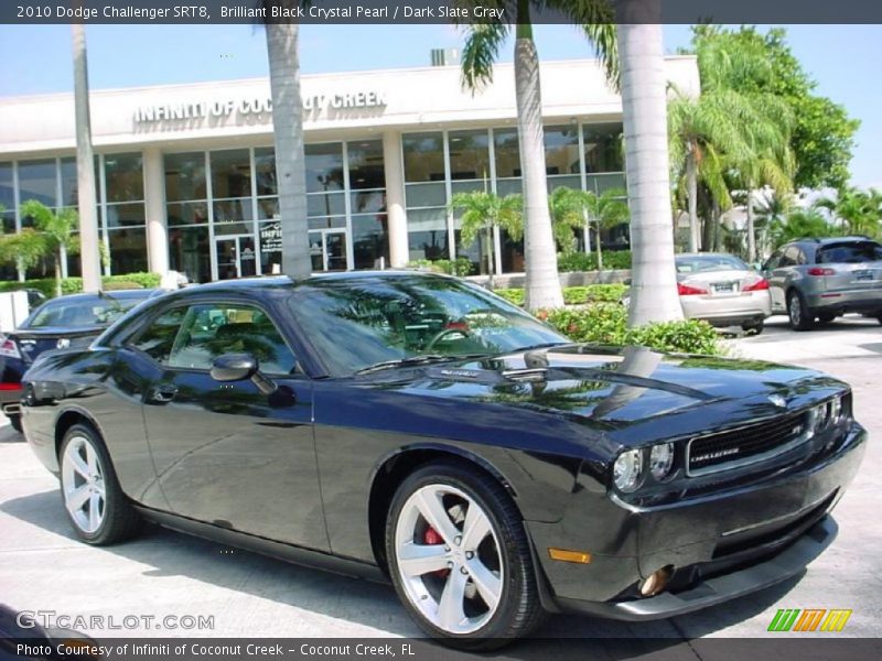 Brilliant Black Crystal Pearl / Dark Slate Gray 2010 Dodge Challenger SRT8