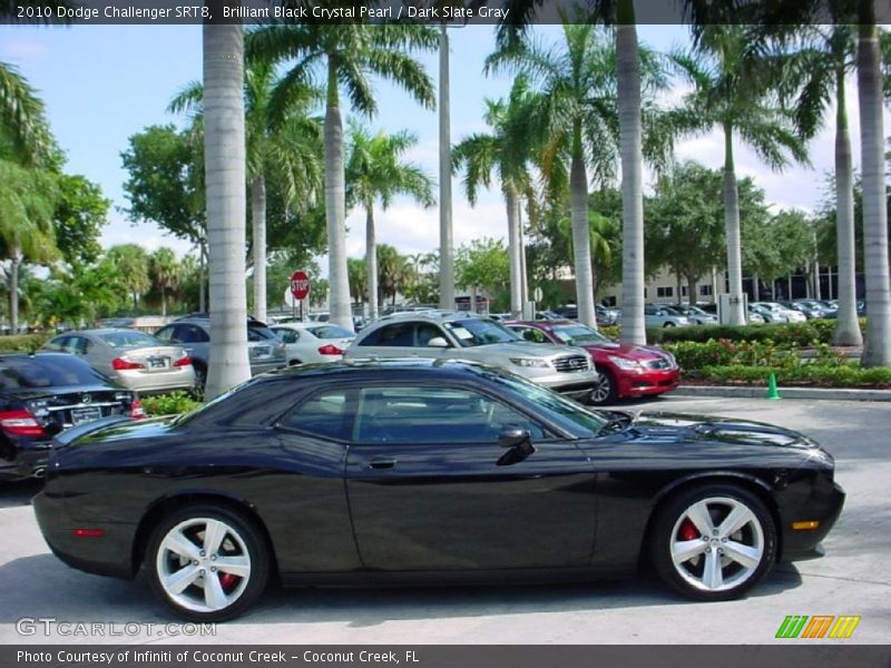 Brilliant Black Crystal Pearl / Dark Slate Gray 2010 Dodge Challenger SRT8