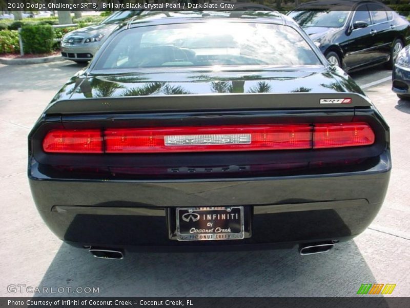 Brilliant Black Crystal Pearl / Dark Slate Gray 2010 Dodge Challenger SRT8
