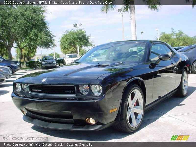 Brilliant Black Crystal Pearl / Dark Slate Gray 2010 Dodge Challenger SRT8