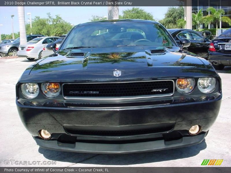 Brilliant Black Crystal Pearl / Dark Slate Gray 2010 Dodge Challenger SRT8